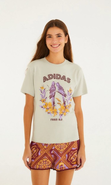 T-Shirt Adidas Pássaros Lilac Farm Ref 16074