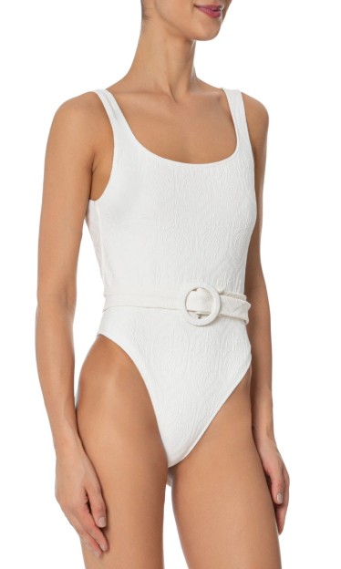 Maio com Cinto Textura Abacaxi Farm Branco