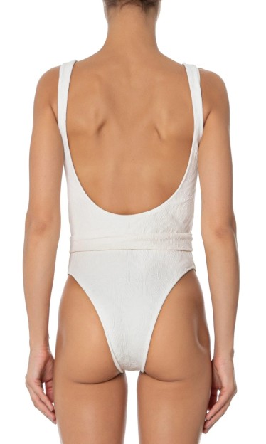 Maio com Cinto Textura Abacaxi Farm Branco