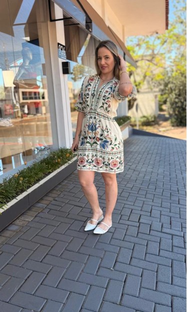 Vestido Curto Jardim Beleza Farm Ref 15374