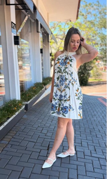 Vestido Curto Floral Penelope Farm Ref 14859