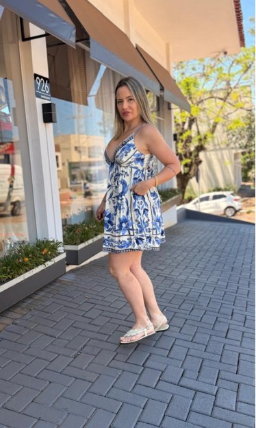 Vestido Curto Estampado Natália Farm Ref 16068
