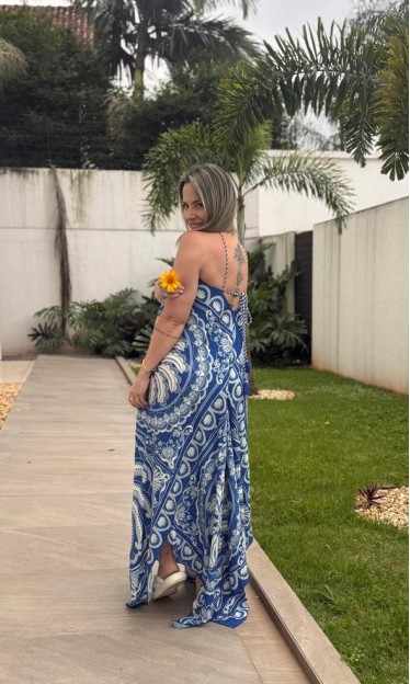 Vestido Frente Única Estampado Jardim De Banana Farm Ref 16110