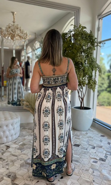 Vestido Cropped Sem Manga Manoela Farm Ref 15143