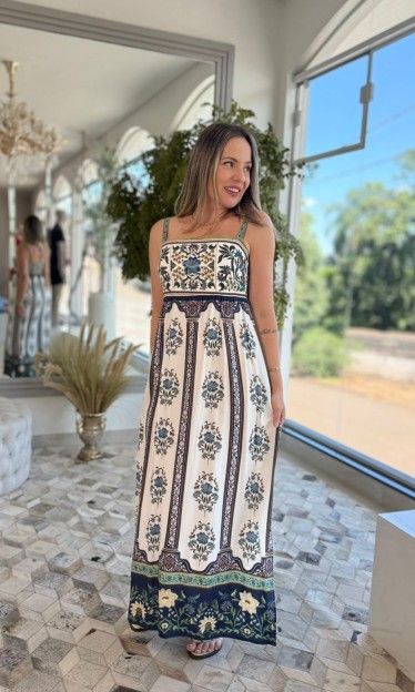 Vestido Cropped Sem Manga Manoela Farm Ref 15143