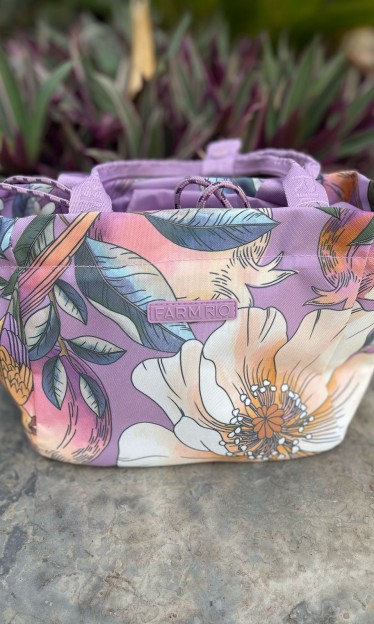 Necessaire Farm Ziriguidum Romance Em Flor Roxa