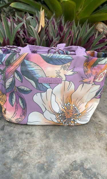 Necessaire Farm Ziriguidum Romance Em Flor Roxa