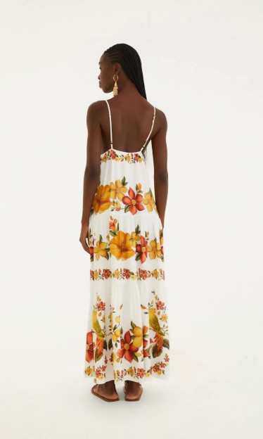 Vestido Longo Estampado Bosque Chic Farm Ref 15568