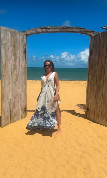 Vestido Localizado Céu Tropical Farm 