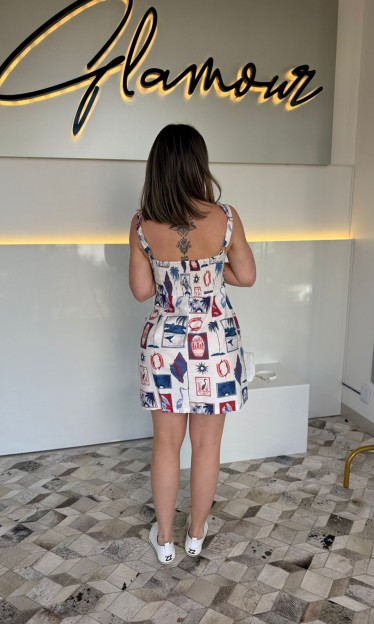 Vestido Curto Tropical Vintage Farm Ref 15148