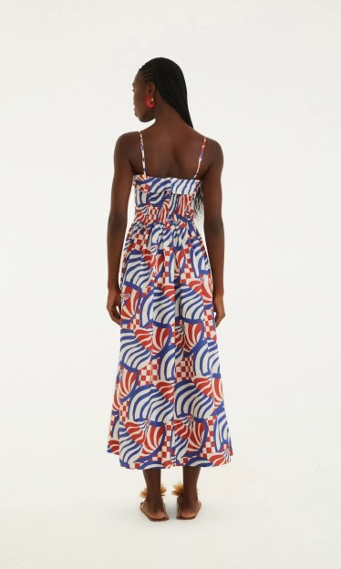 Vestido Cropped Concha Gráfica Farm Ref 15375