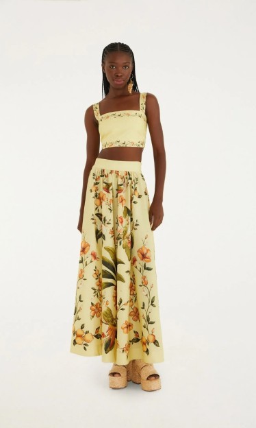 Saia Evasê Estampada Bosque Chic Farm Ref 15570