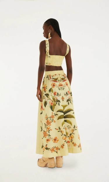 Saia Evasê Estampada Bosque Chic Farm Ref 15570