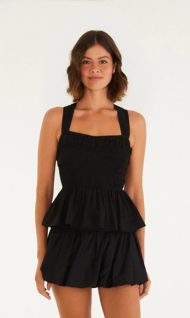 Blusa Lastex Peplum Farm Ref 14863