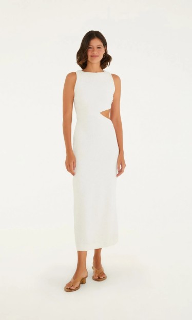 Vestido Recorte Colmeia Farm Ref 15488