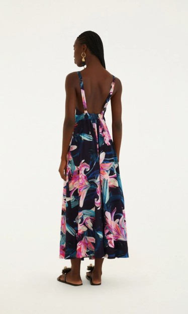 Vestido Cropped Estampado Lilia Farm Ref 15786