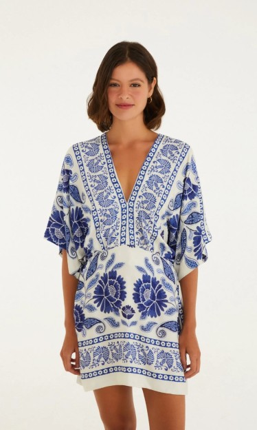 Vestido Curto Estampado Valentina Farm Ref 16067