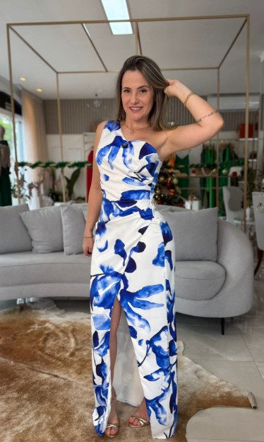 Vestido Ajustado Um Ombro Só Sem Manga Morena Rosa Ref 15731