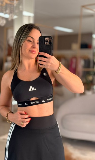 Top Techfit Preto Adidas Ref 16834
