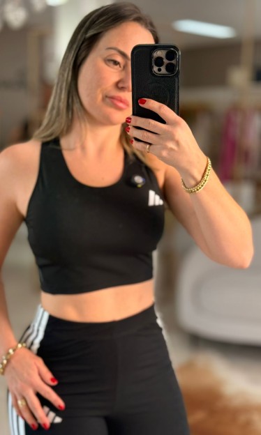 Top Cropped Adizero Preto Adidas Ref 16823