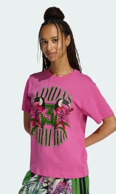Camisa Estampada Rosa Farm Adidas Ref 16784