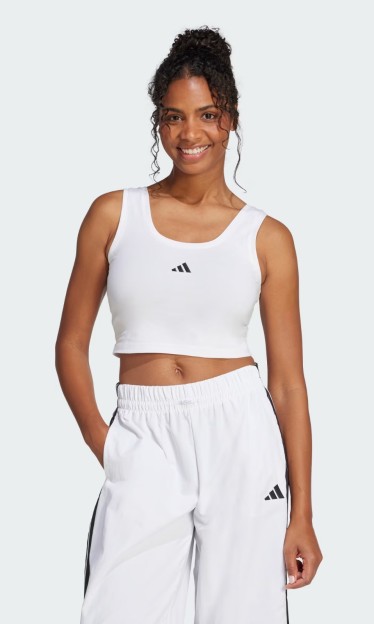 Regata de Algodão com Logo Pequeno Essentials Lifestyle Adidas Ref 15951