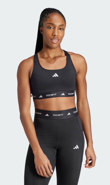 Top Techfit Preto Suporte Adidas Ref 15432