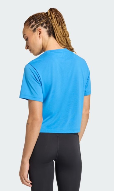 Camiseta de Performance Com o Logotipo Grande Treinando Essentials Azul Adidas Ref 16939