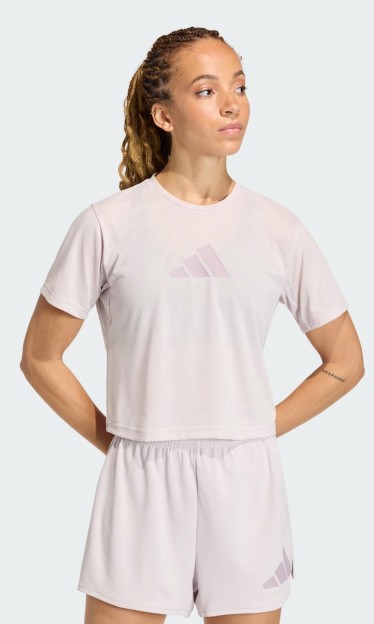 Camiseta de Performance Com o Logotipo Grande Treinando Essentials Roxo Adidas Ref 16935