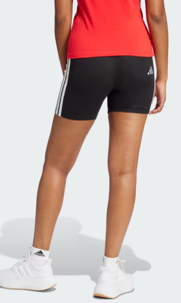Shorts Biker Cós Alto Essentials Três Listras Adidas 
