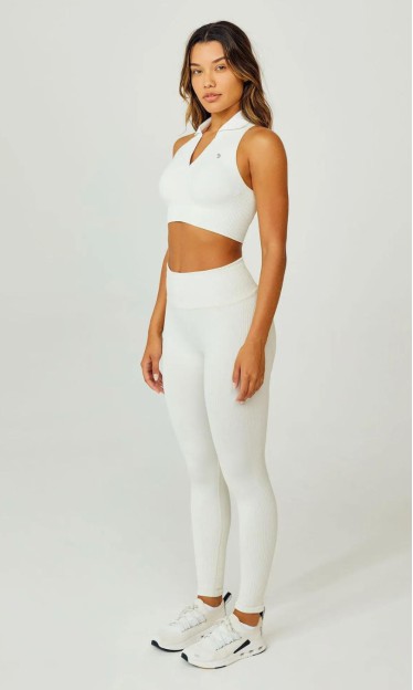 Legging Costas Dupla Seamless Off White