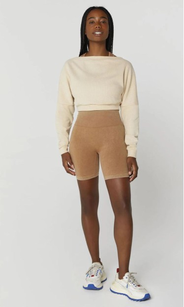 Blusa Cropped Manga Longa Alto Giro