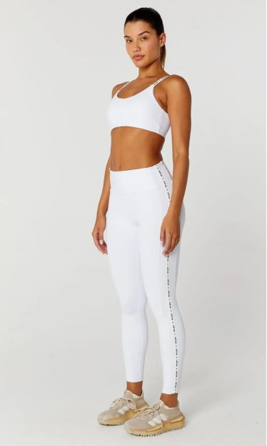 Legging Elástico Personalizado Branco 