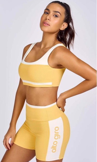 Top Mini Canelado Bicolor Alto Giro