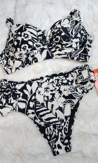 Biquíni Plus Size Transpassado Estampado Ikat Alto Giro Ref 15813