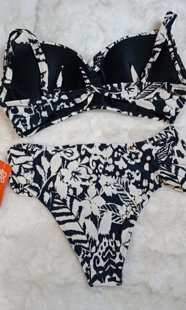 Biquíni Plus Size Transpassado Estampado Ikat Alto Giro Ref 15813