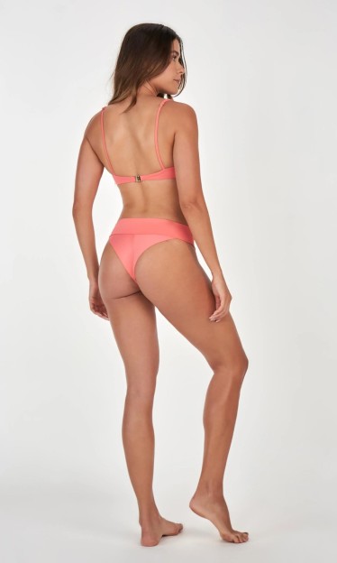 Biquíni Meia Taça Bordado Rosa Alto Giro Ref 12121