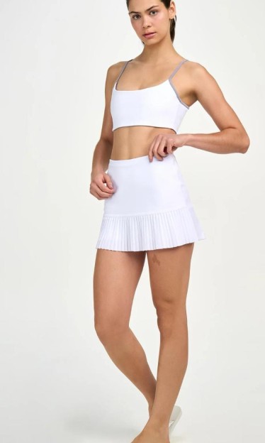 Saia Plissada TN AG Alto Giro Branco Optico Ref 13773