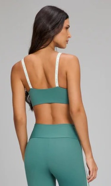Top Elástico Personalizado Verde Cálido Alto Giro Ref 11711  