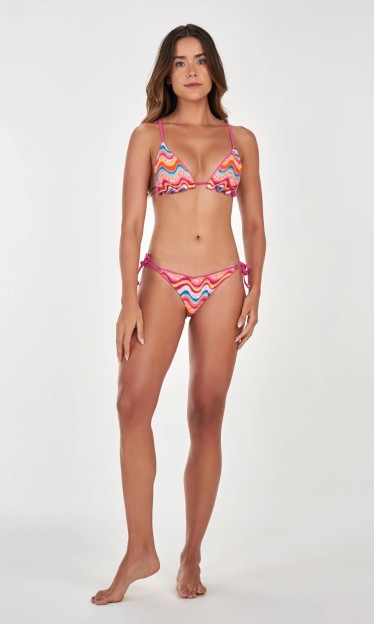 Biquini Ripple Dupla Face Violeta Intensa Alto Giro Ref 12105 