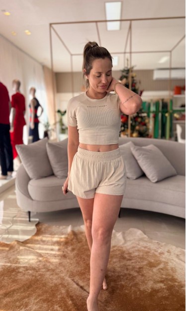 Short Tela Cinza Magma Colcci Ref 13014