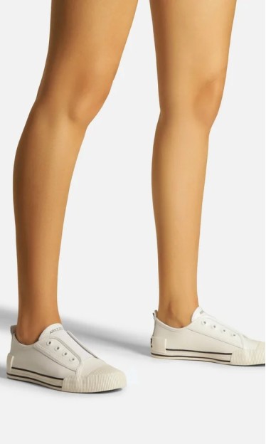 Tênis Slip On Branco Couro Elástico Arezzo Ref 15123