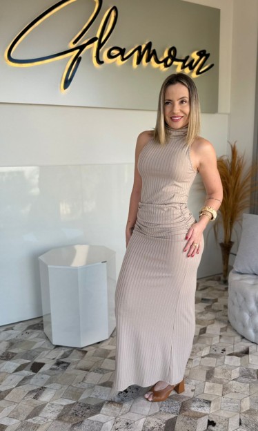 Coordenado Saia e Blusa Com Gola Carlota Costa Ref 14177