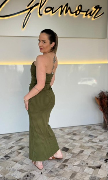 Vestido Basic Verde Carlota Costa Ref 14969