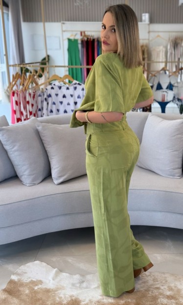 Conjunto Calça E Camisa Botões