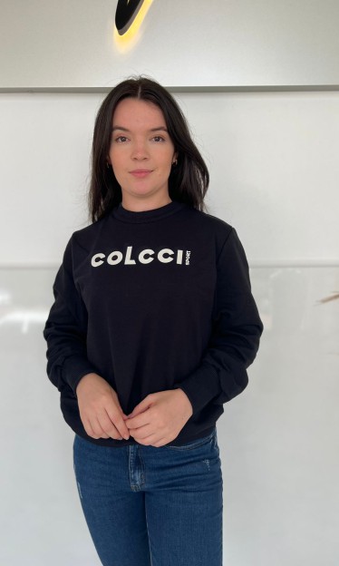 Blusão Moletom Preto Colcci