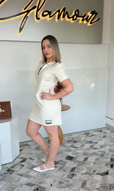 Vestido Listrado Colcci ref 7555