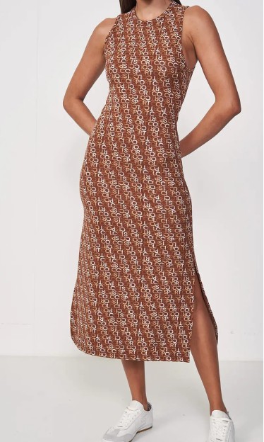 Vestido Jaacquard Marrom/Bege/Off Colcci Ref 14561