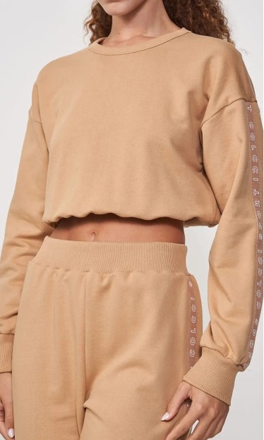 Blusão Moletom Colcci Bege Biscotti Ref 14556