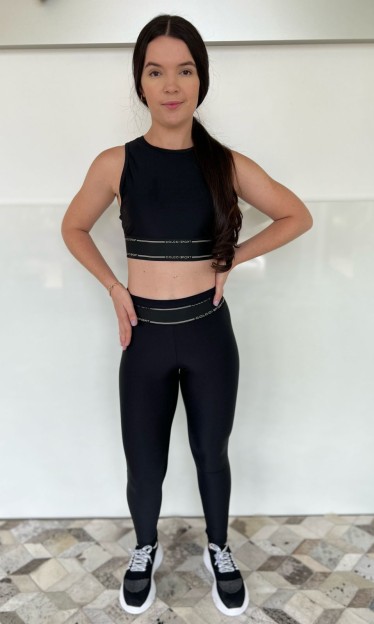 Calça Legging Acetinado Black Colcci